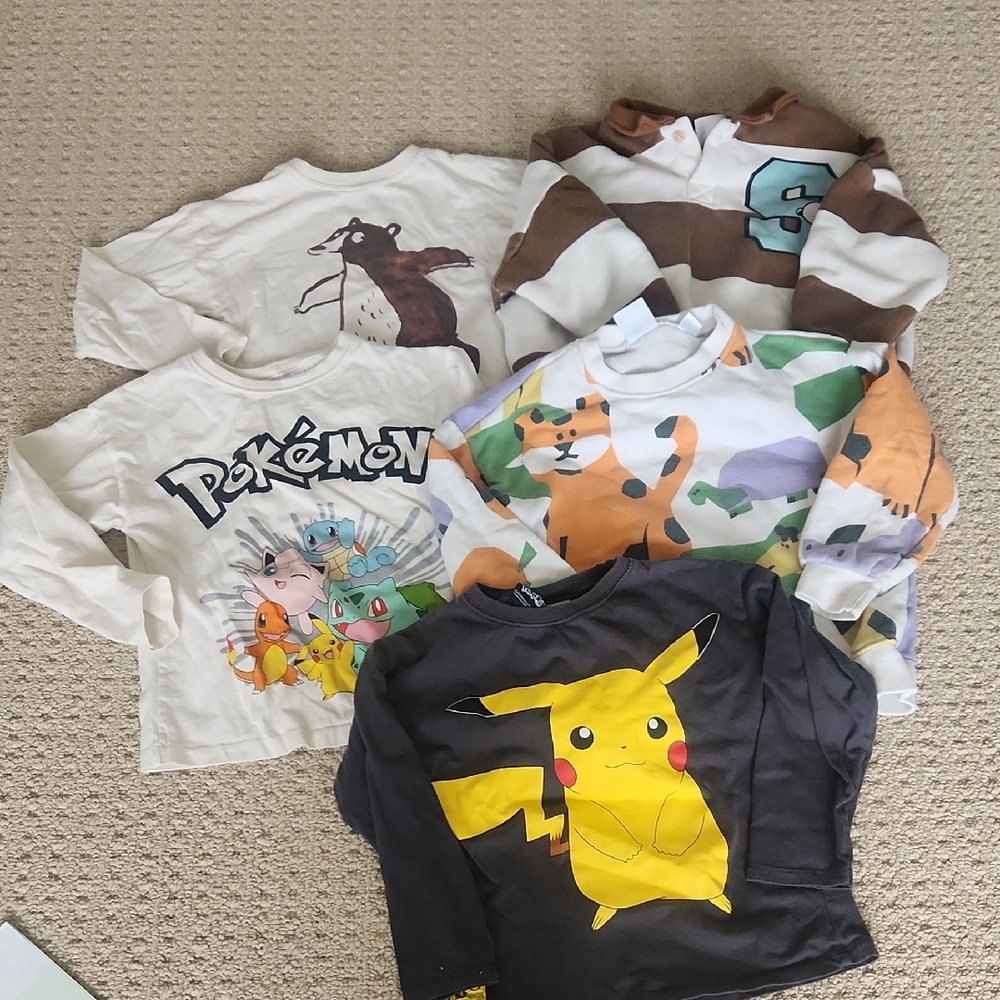 Zara Kids Pokémon Long Sleeve Tees - Multicolor